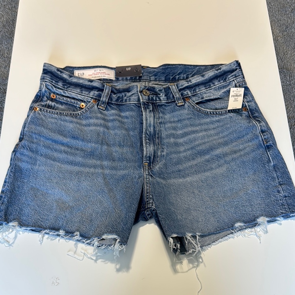Size 30/10 tall GAP Blue Jean Shorts with Raw Hem